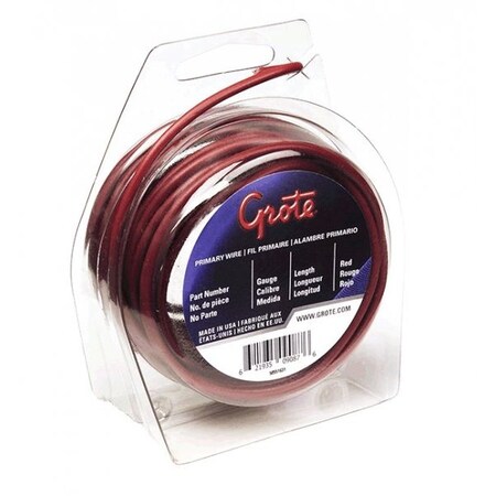 Grote Primary Wire, GPT, 14 AWG, Red, PVC Jacket, Stranded 86-7000